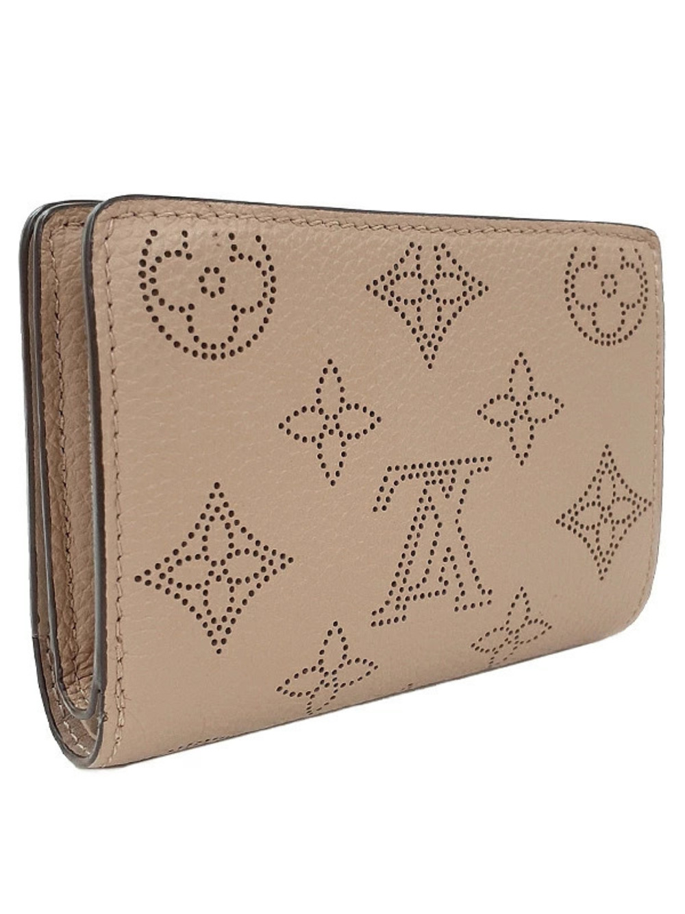Louis Vuitton fold Bi Claire Short Mahina Wallet Portefeuille Black